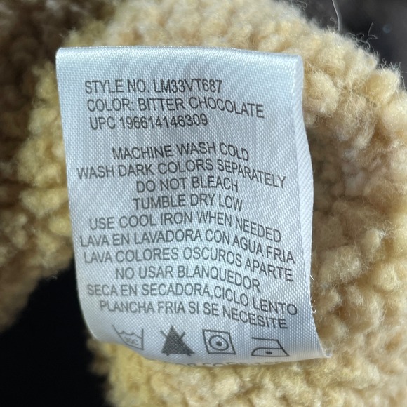 Lee Workwear Vest Mens XL Brown Sherpa Lined Padded Pockets Outdoor Western - Picture 6 of 9